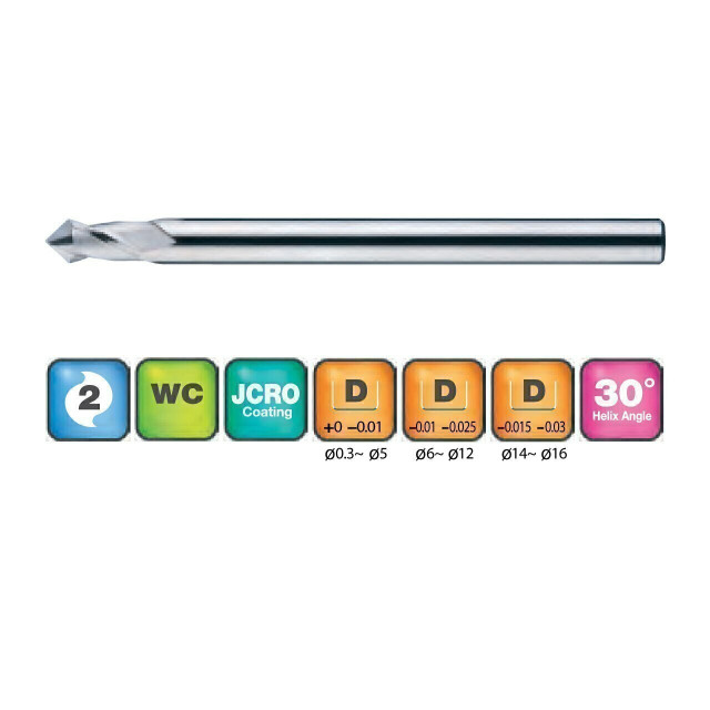 0.2mm Centre & Chamfer End Mills